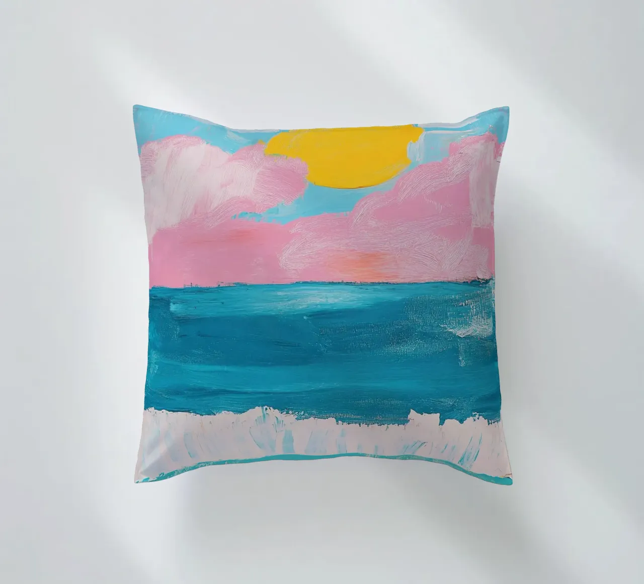 Mare Spiaggia Orizzonte Cielo Sole cuscino da Nikis Art Studio