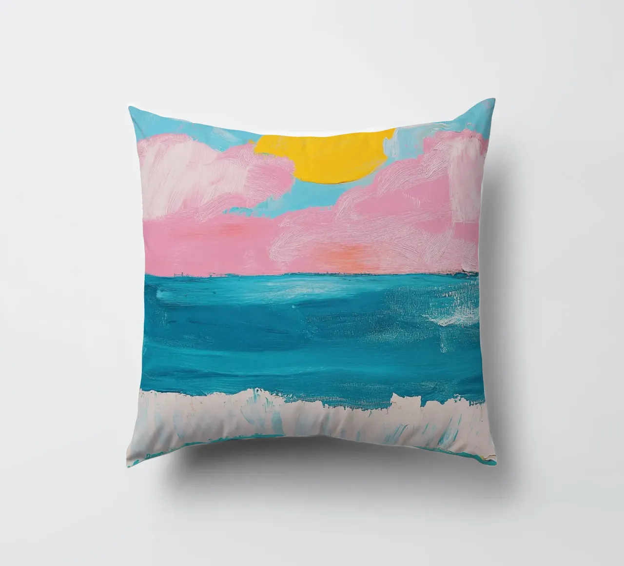 Mare Spiaggia Orizzonte Cielo Sole cuscino da Nikis Art Studio