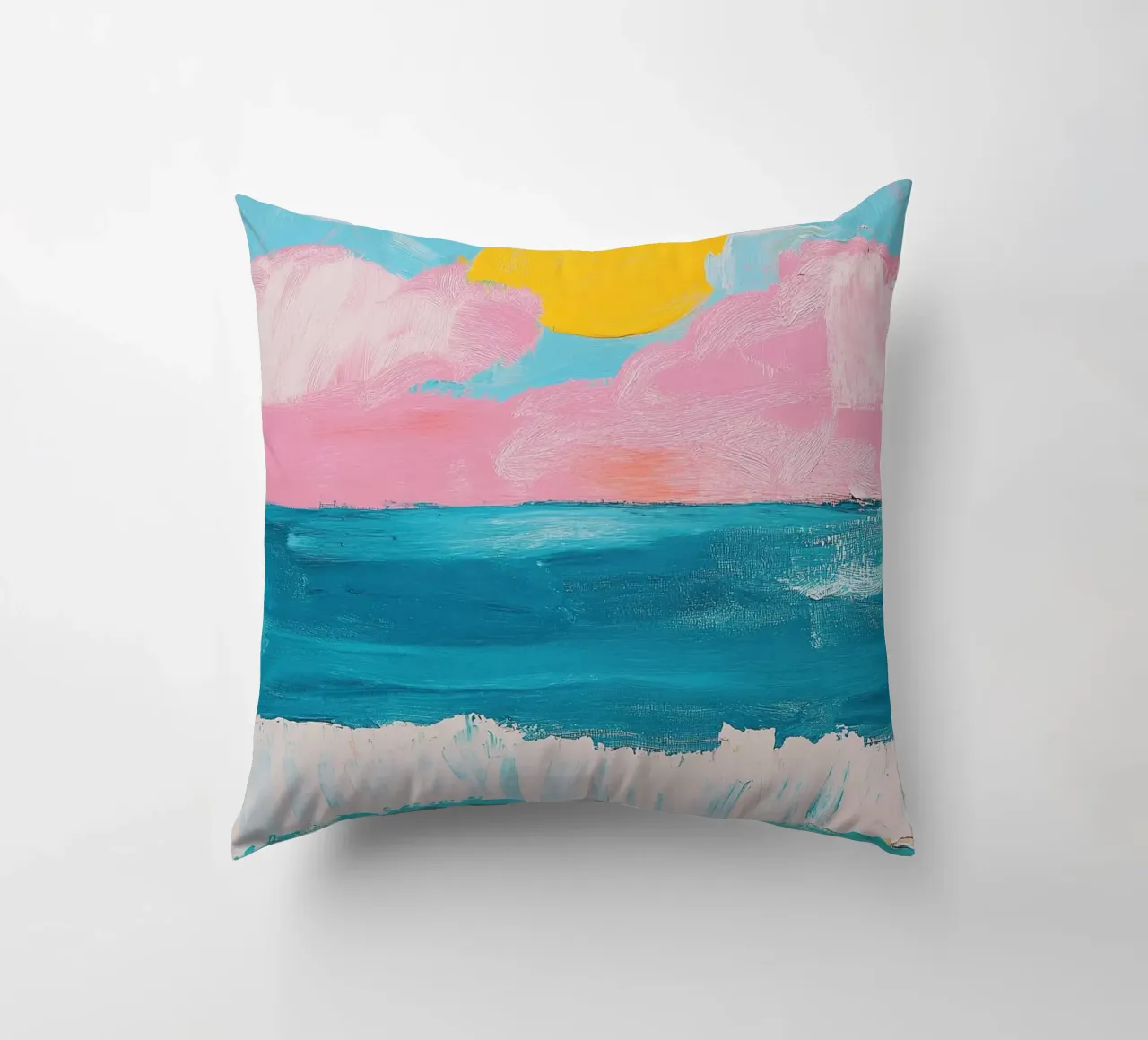 Mare Spiaggia Orizzonte Cielo Sole cuscino da Nikis Art Studio