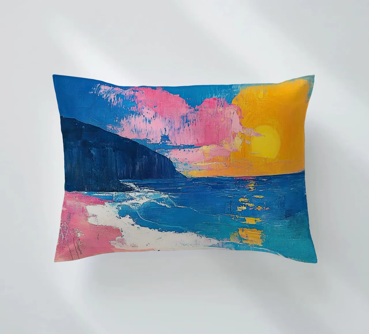 Mare Sole Spiaggia Orizzonte Cielo cuscino da Nikis Art Studio