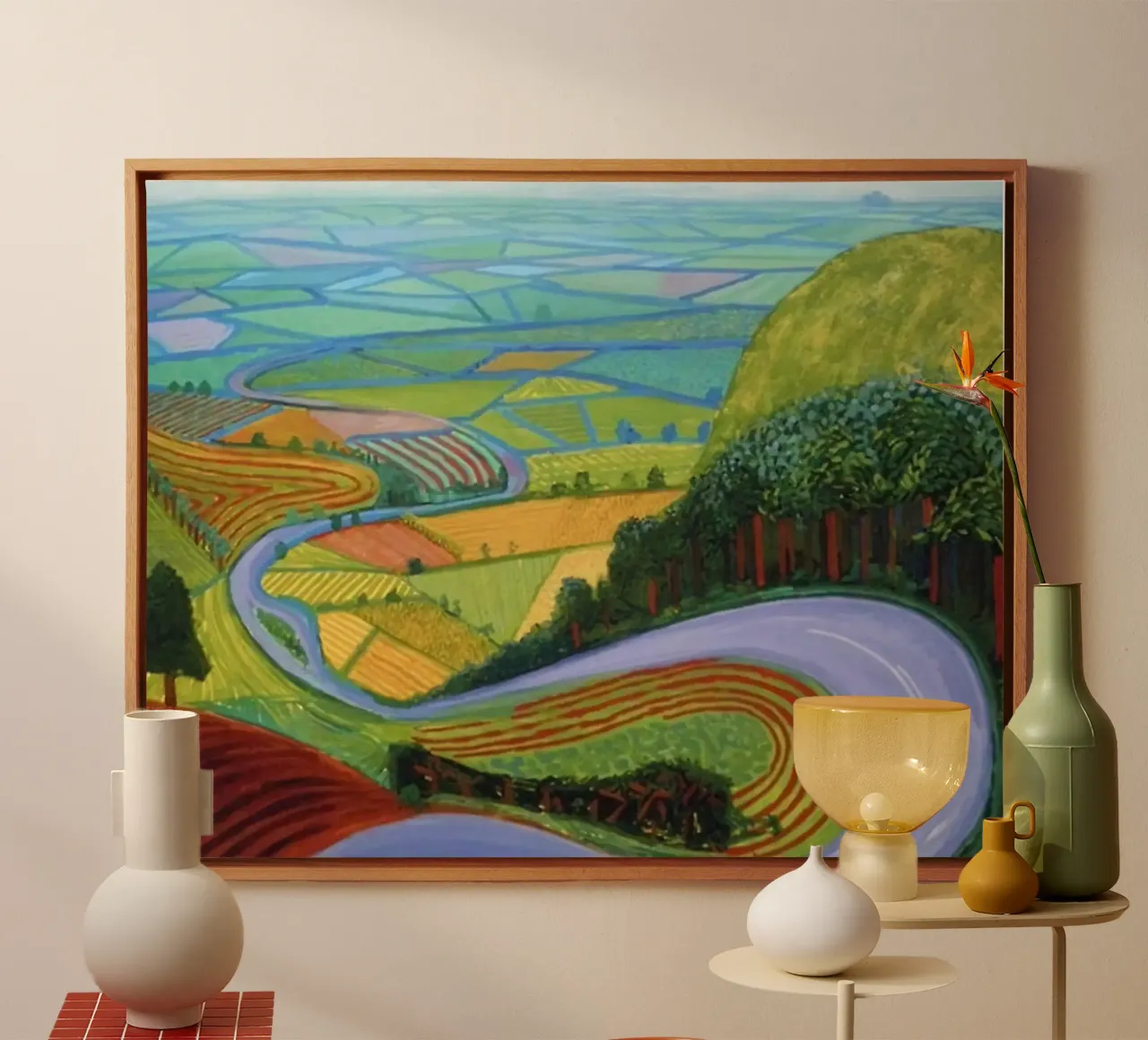 Collina di Garrowby tela con Cornice a cassetta da Perdana shop