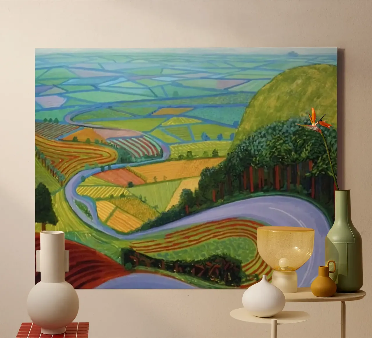 Collina di Garrowby tela con Cornice a cassetta da Perdana shop