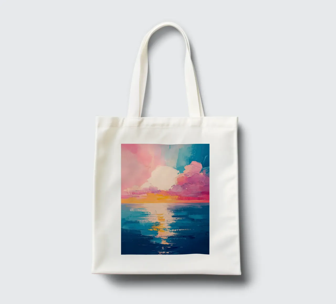 Mare Sole Spiaggia Orizzonte Cielo borsa in juta da Nikis Art Studio