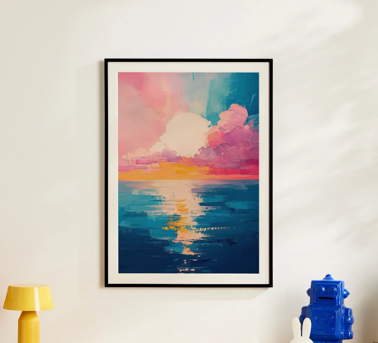 Mare Sole Spiaggia Orizzonte Cielo carta hahnemühle da Nikis Art Studio