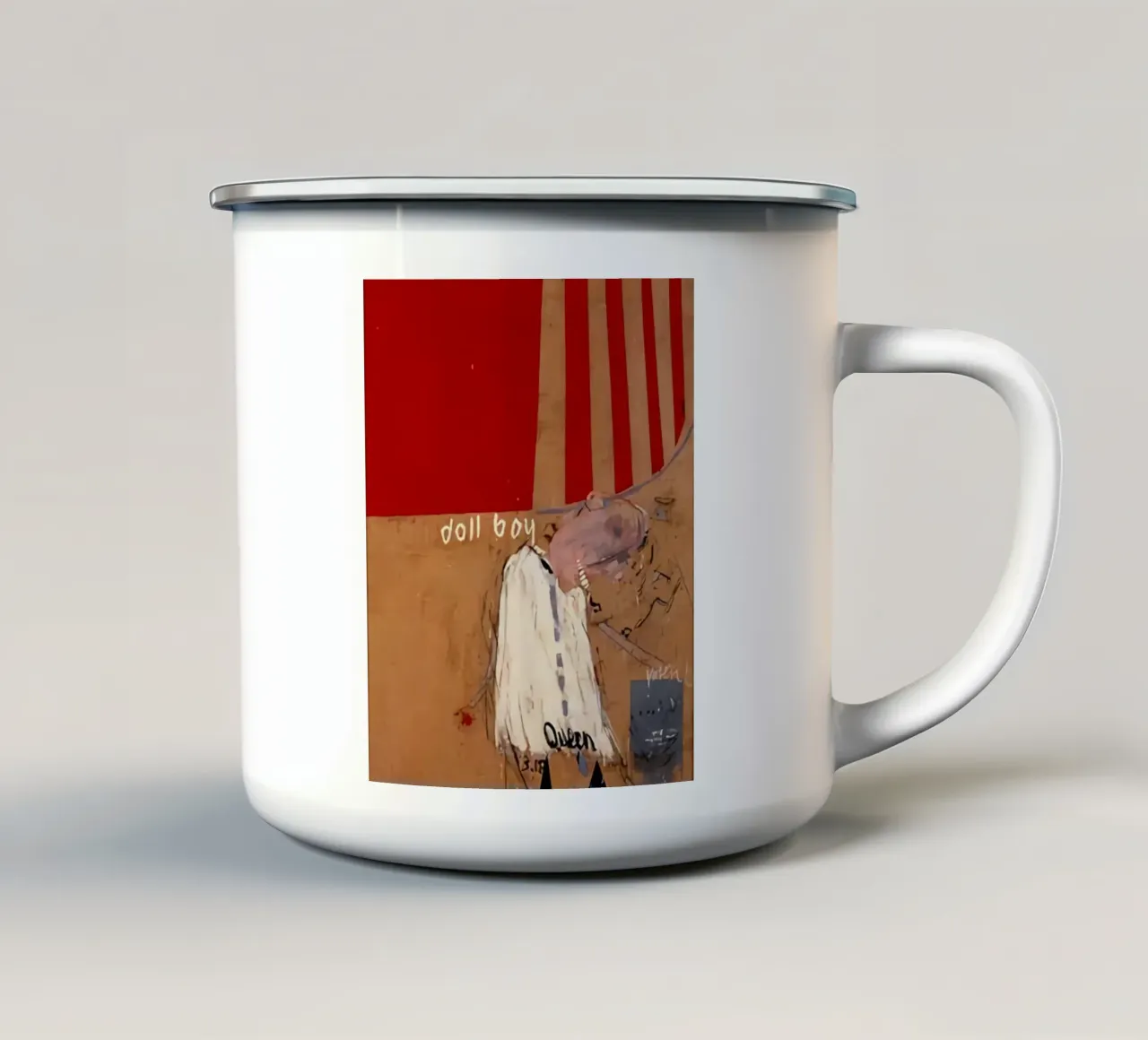 Il ragazzo delle bambole tazza in smalto da Perdana shop
