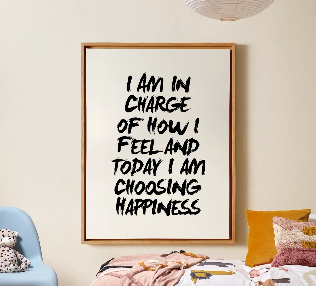 I Am in Charge of How I Feel and Today I Choose Happiness canvas by THE MOTIVATED TYPE