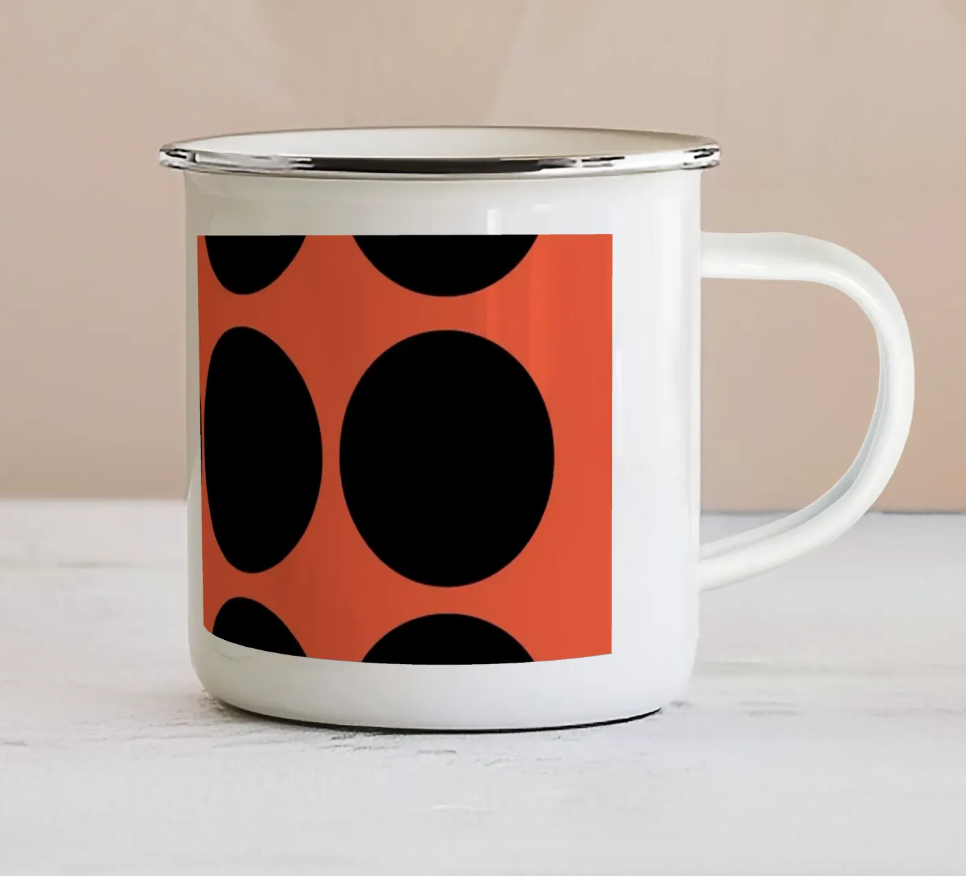 Array Emaille Tasse von Rose Beck Art