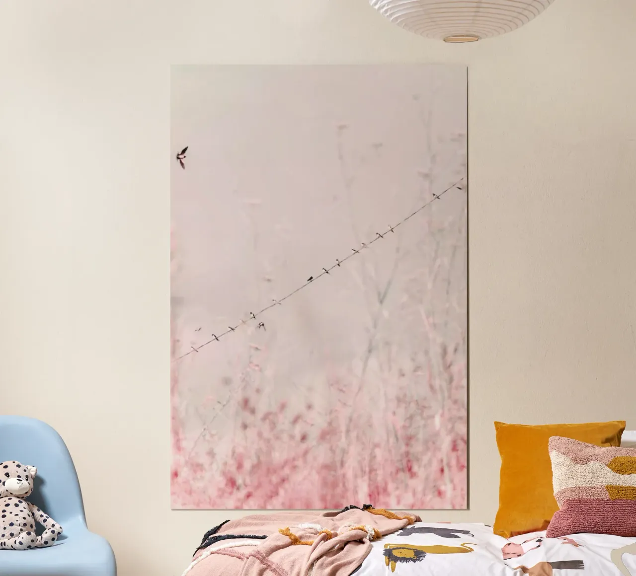 Ballet Slipper Pink poster con telaio in legno da Ingrid Beddoes