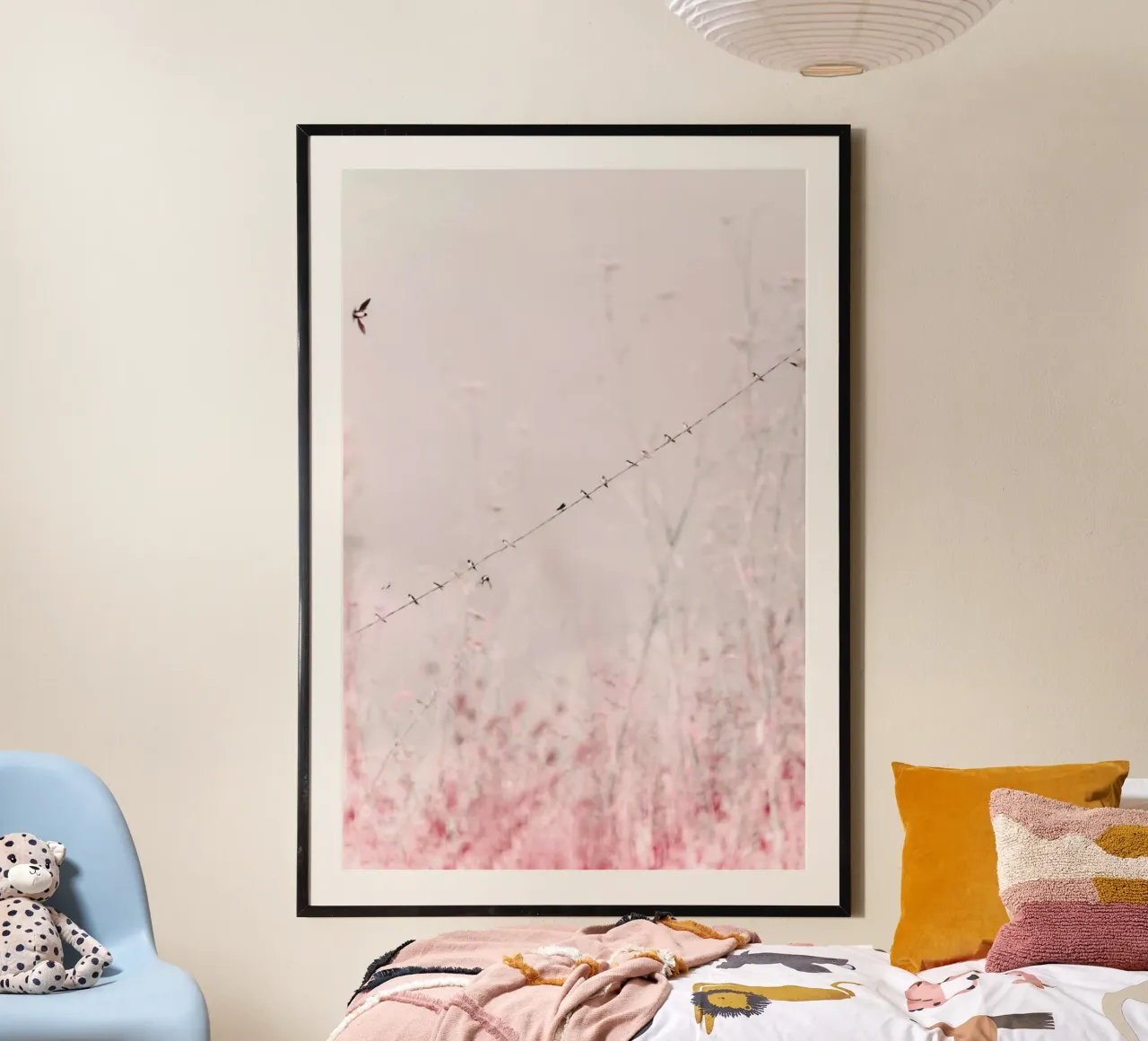 Ballet Slipper Pink poster con telaio in legno da Ingrid Beddoes