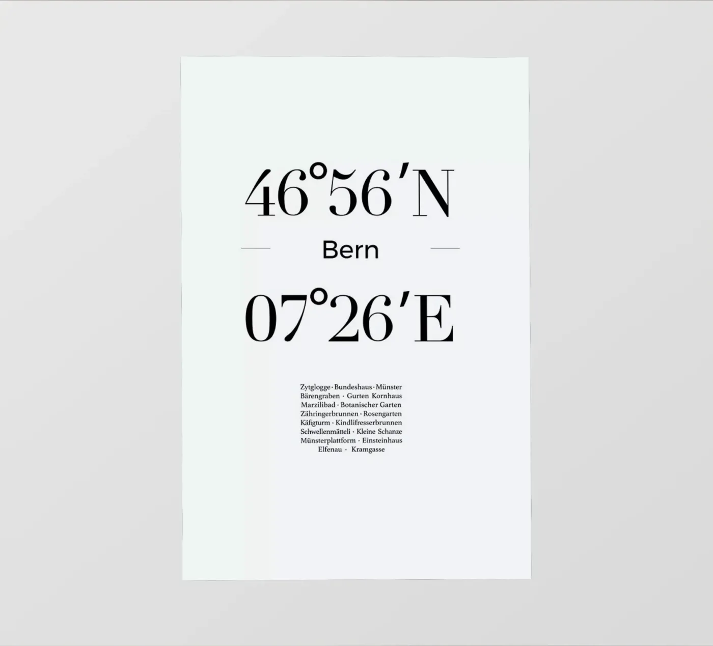 Bern PVC Plane von Studio One