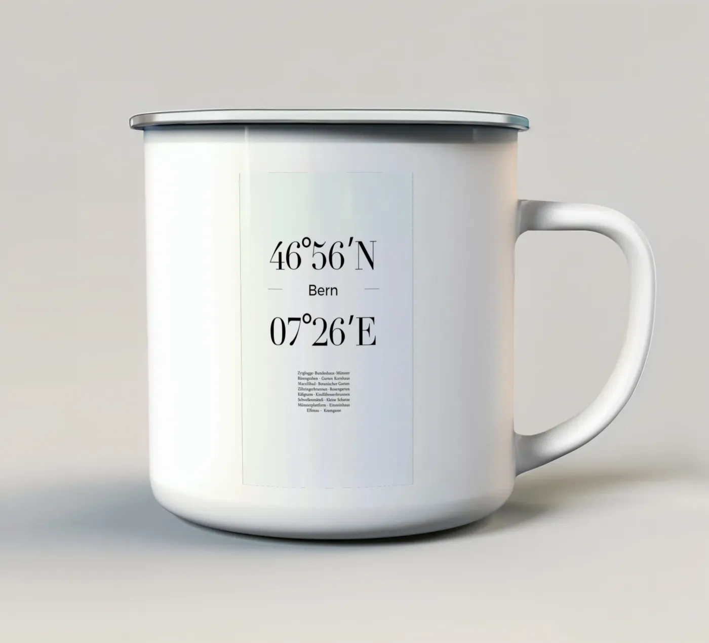 Bern enamel mug by Studio One
