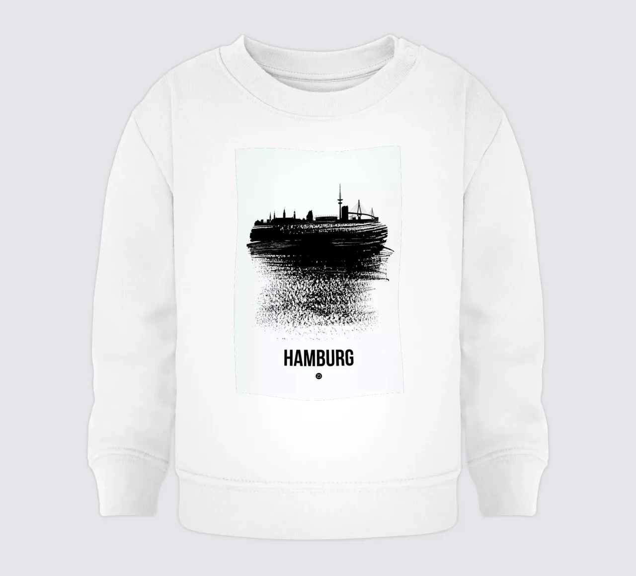 Hamburg Skyline Brush Stroke felpa neonato da Naxart
