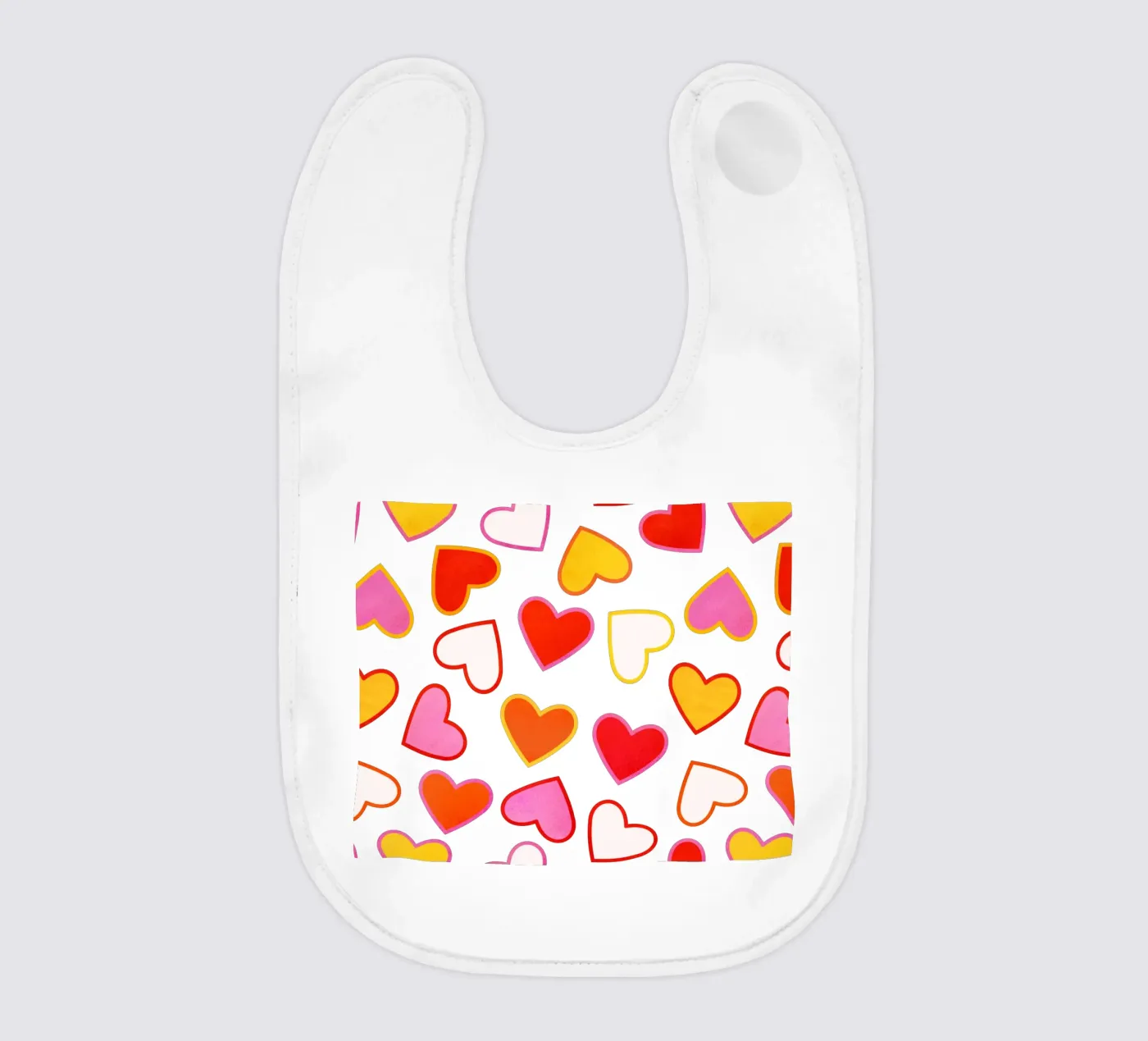 Pink Candy Heart Pattern bavaglino da showmemars