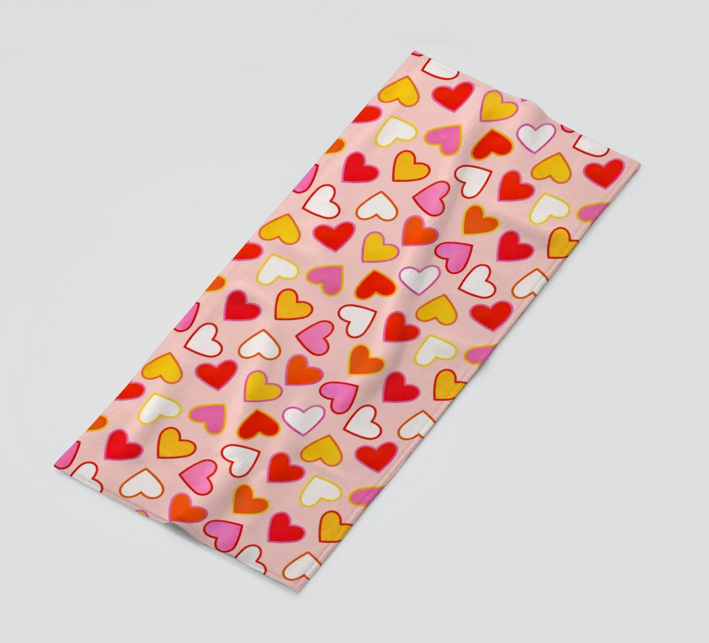 Pink Candy Heart Pattern telo mare da showmemars