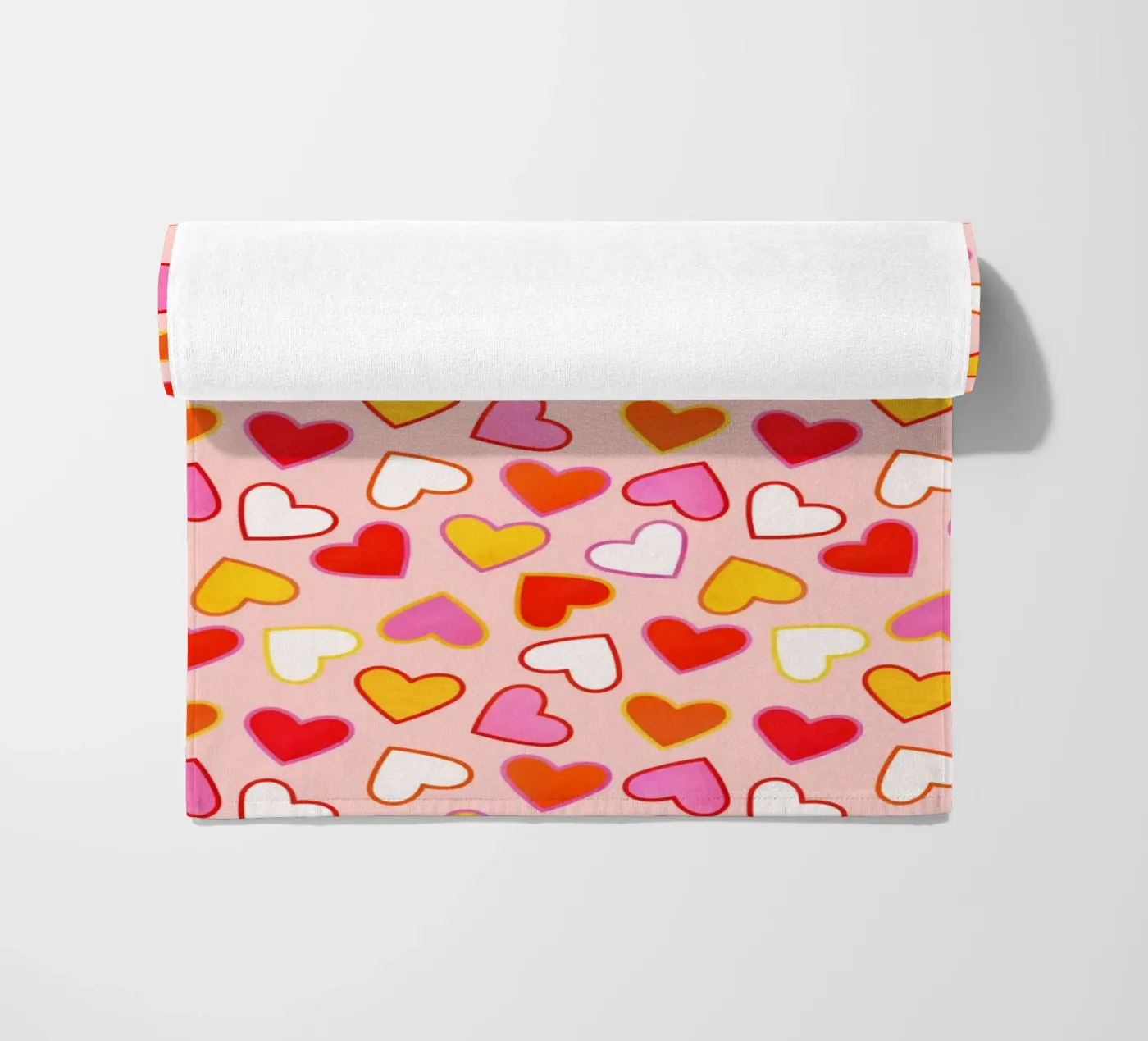 Pink Candy Heart Pattern telo mare da showmemars
