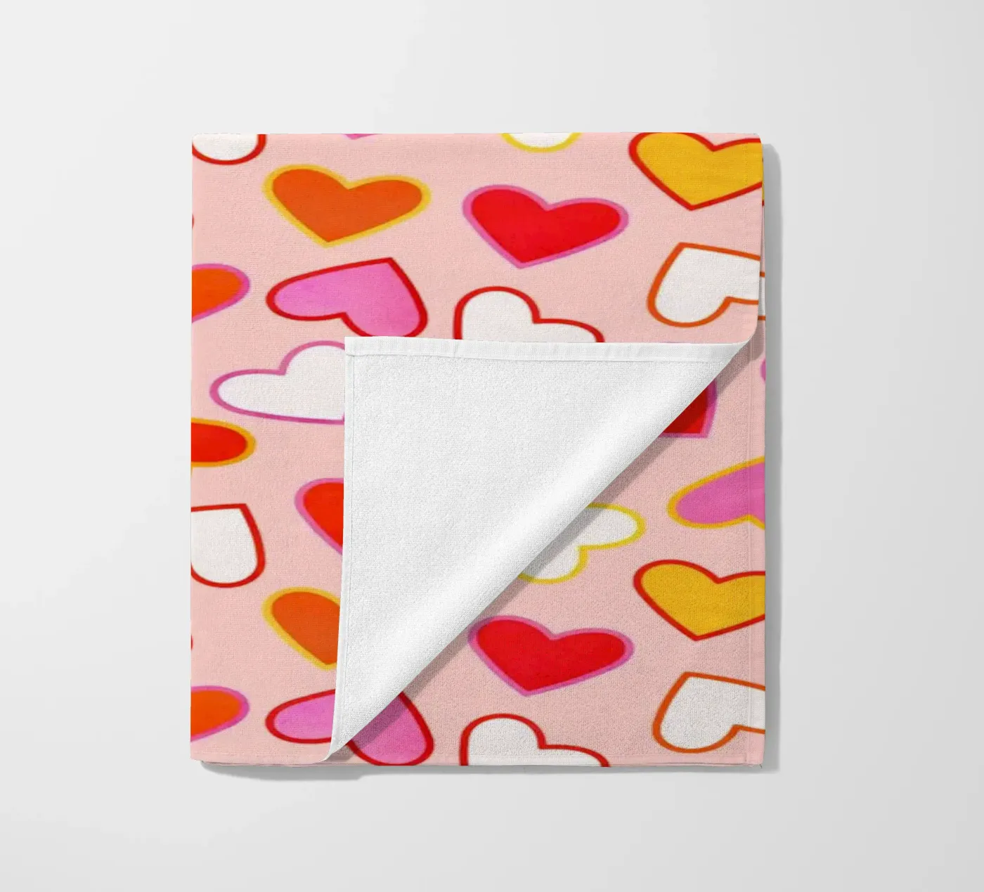 Pink Candy Heart Pattern telo mare da showmemars