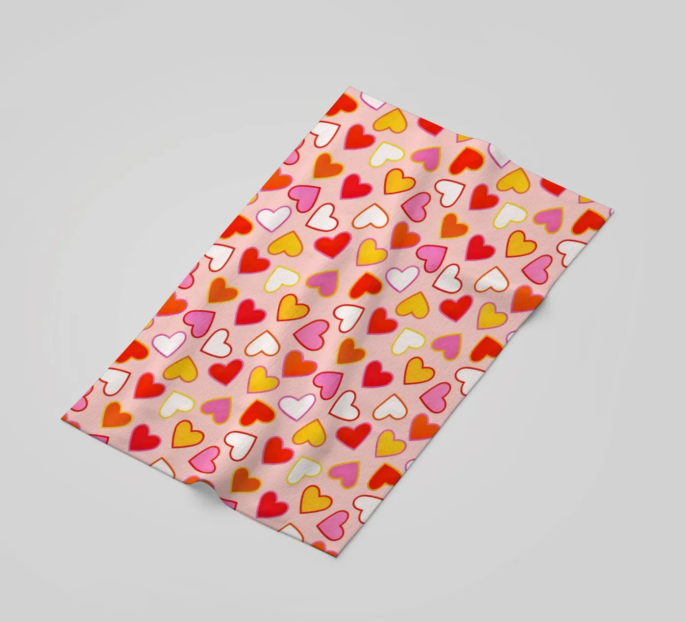 Pink Candy Heart Pattern telo mare da showmemars