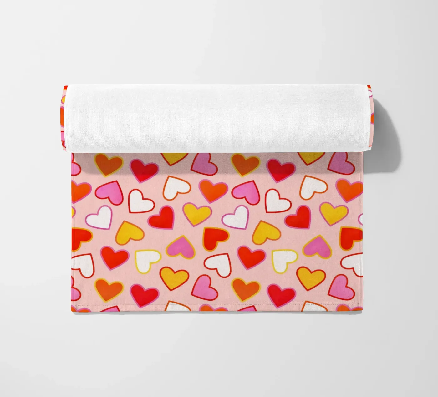 Pink Candy Heart Pattern telo mare da showmemars