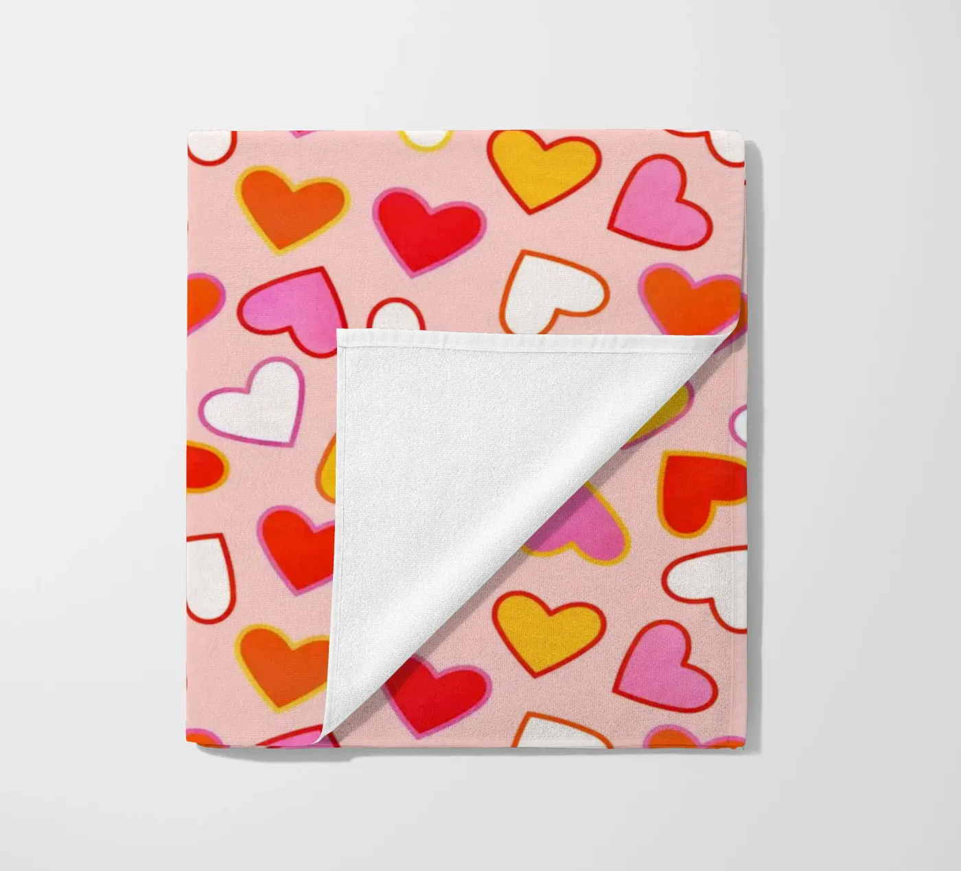 Pink Candy Heart Pattern telo mare da showmemars