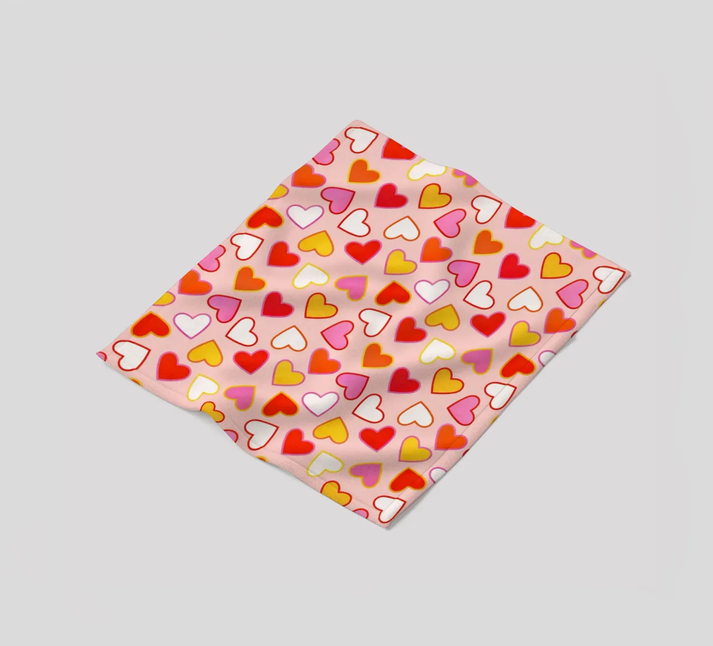 Pink Candy Heart Pattern Fleecedecke von showmemars