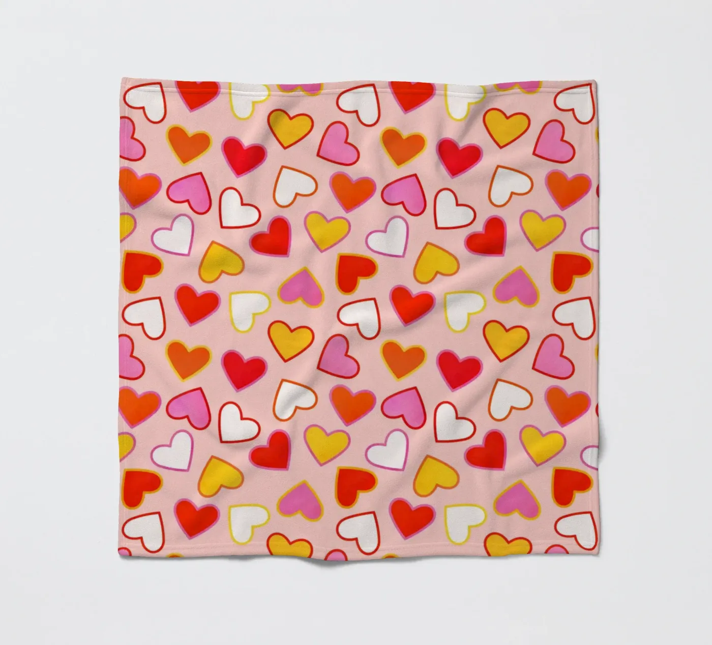 Pink Candy Heart Pattern Fleecedecke von showmemars