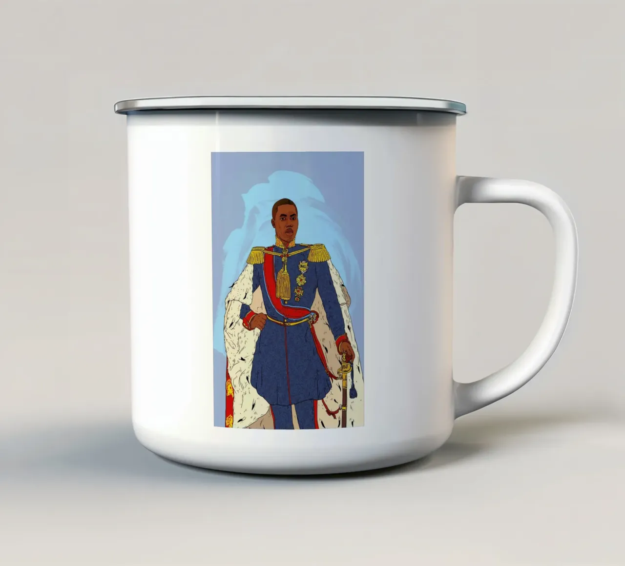 Rap Royalty 002 tazza in smalto da Nick Cocozza