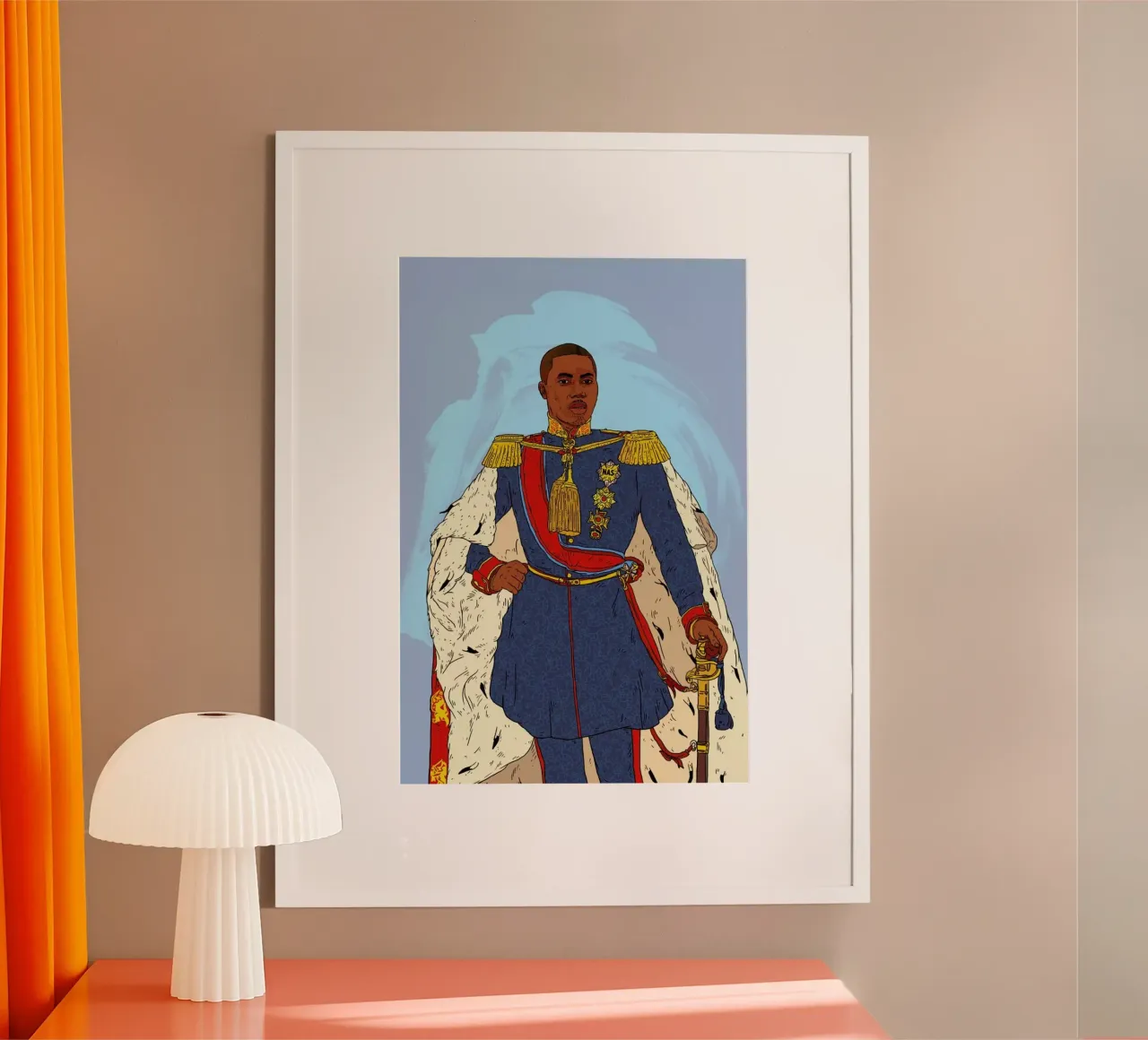 Rap Royalty 002 poster con telaio in alluminio da Nick Cocozza