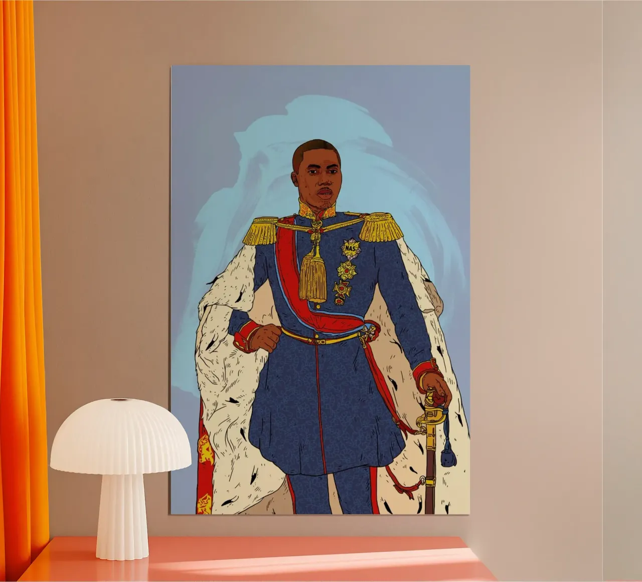 Rap Royalty 002 poster con telaio in alluminio da Nick Cocozza