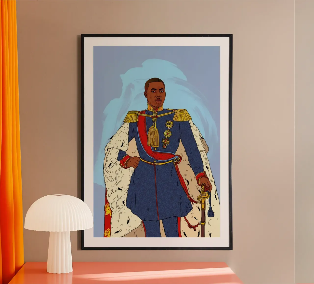Rap Royalty 002 poster con telaio in alluminio da Nick Cocozza
