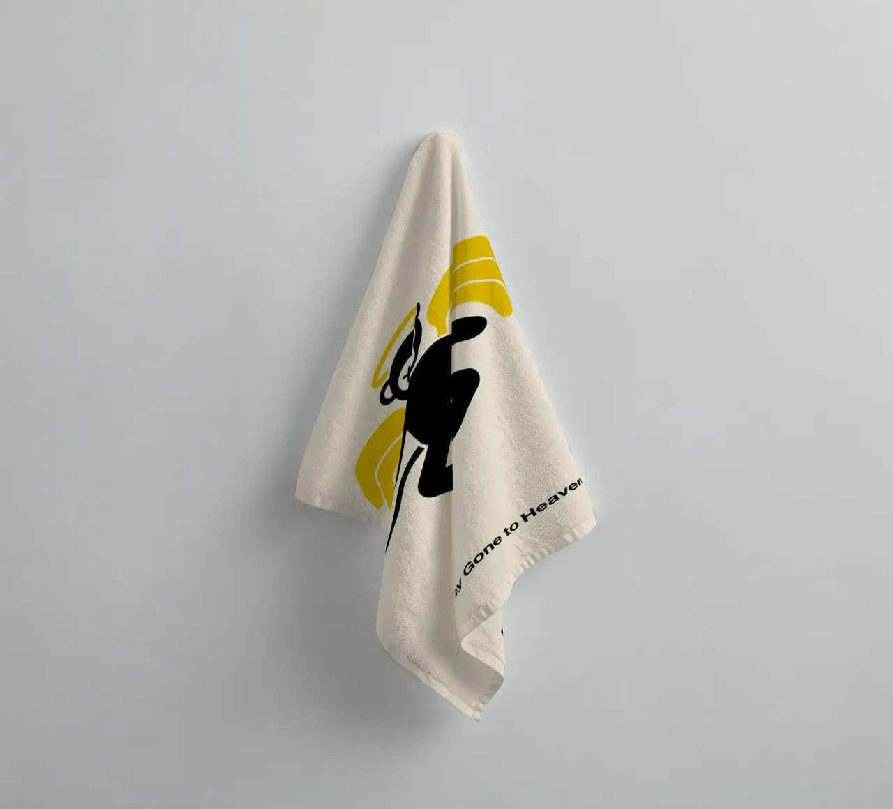 Monkey Gone to Heaven asciugamano da bagno da Viktor Hertz