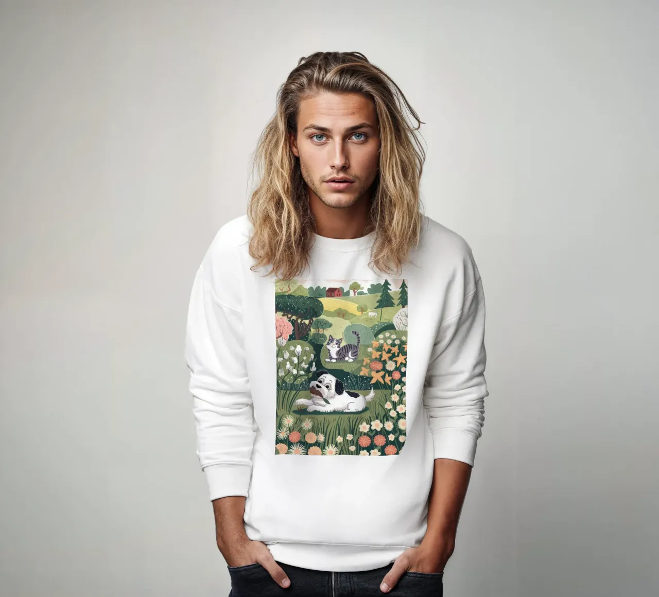 Serene weide symfonie sweatshirt van Timeless Huse
