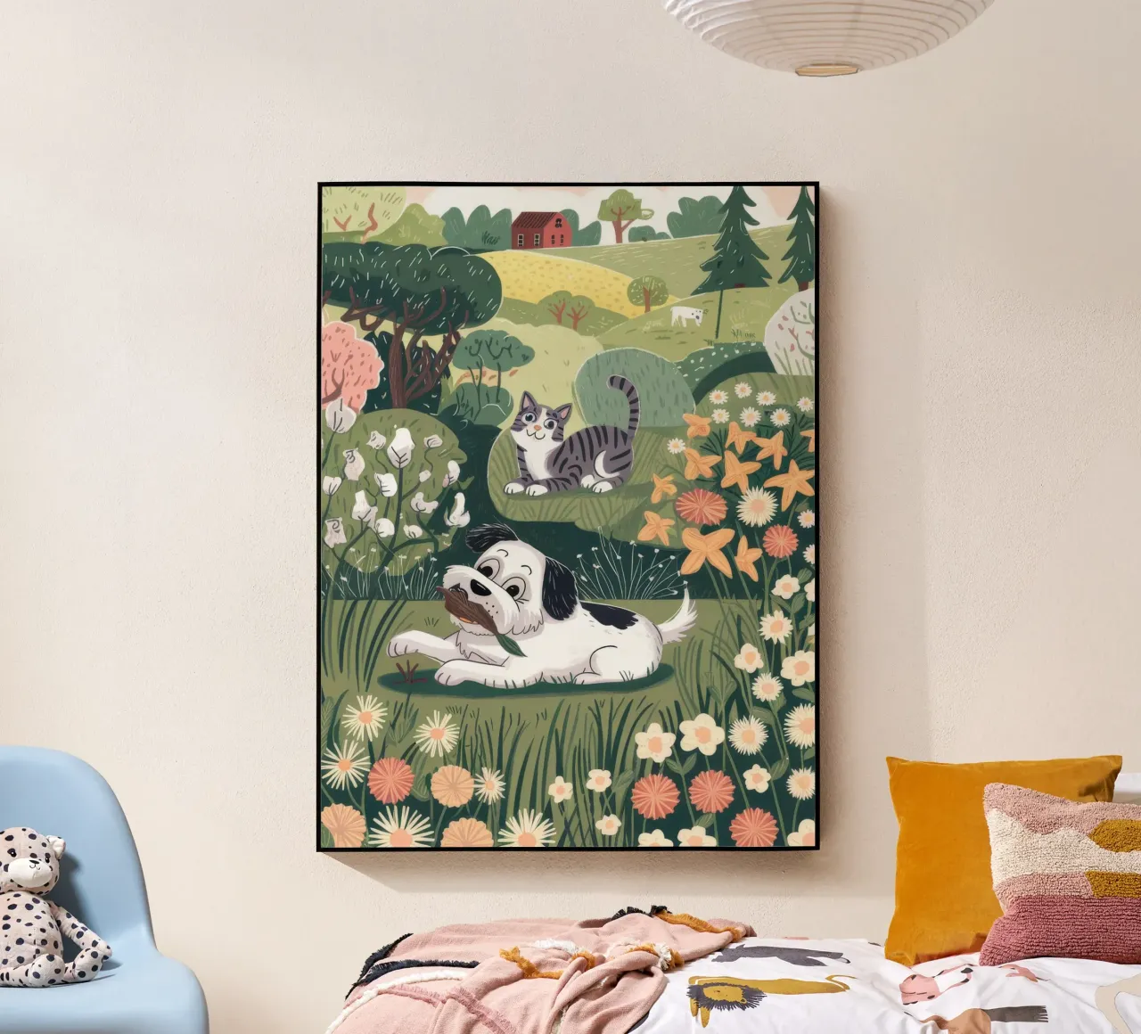 Serene weide symfonie acryl van Timeless Huse