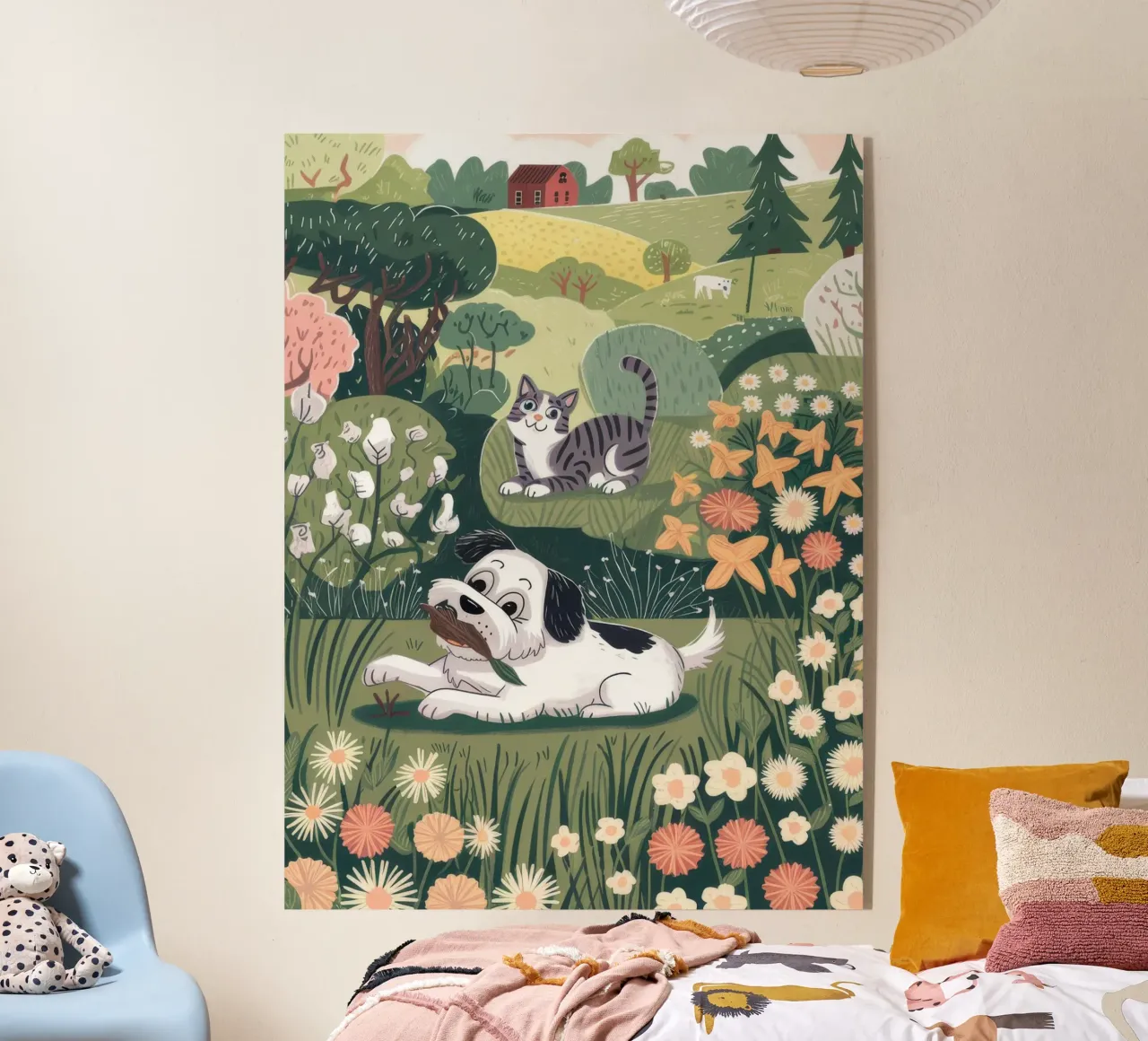 Serene weide symfonie acryl van Timeless Huse