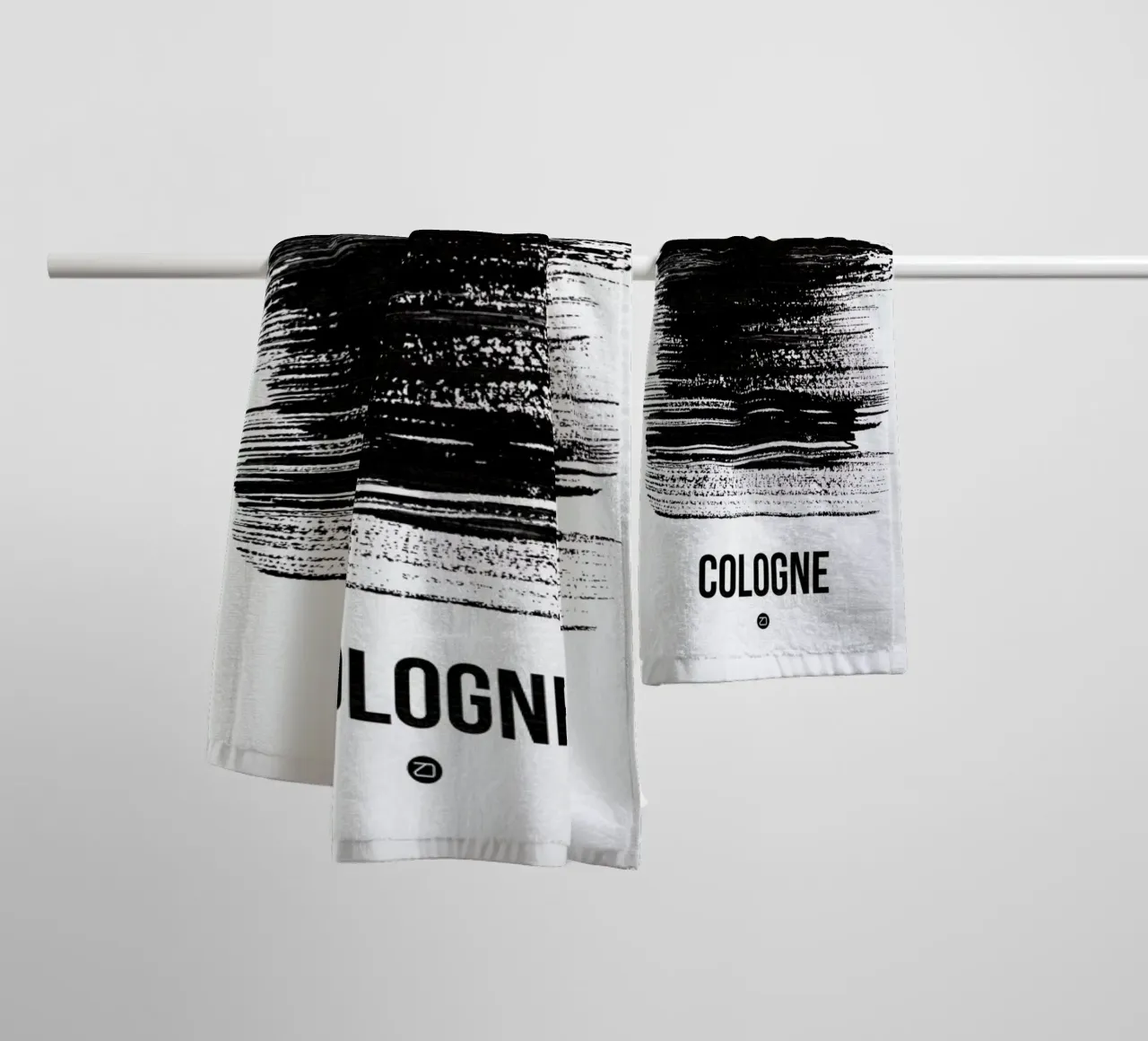 Cologne Skyline Brush Stroke asciugamano da bagno da Naxart