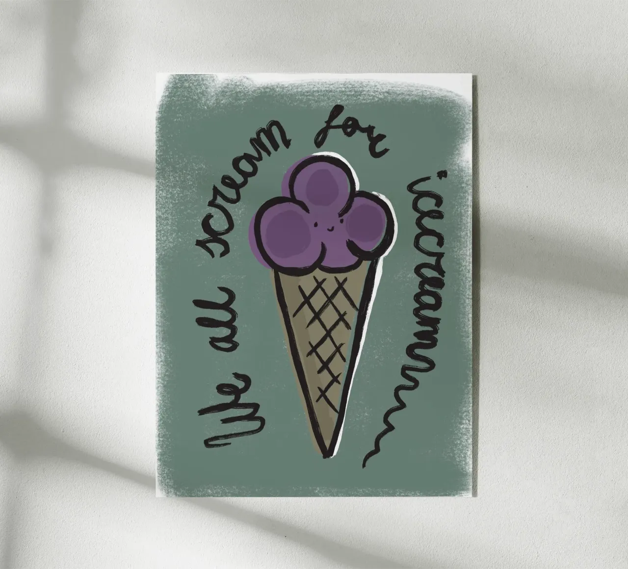 WE SCHREEUWEN ALLEMAAL OM IJS acryl van ALLÉE DE PAPIER