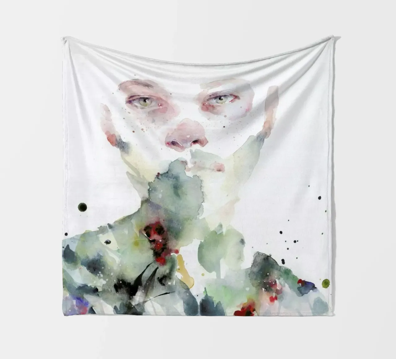 Green Ladies I fleece blanket by agnes-cecile