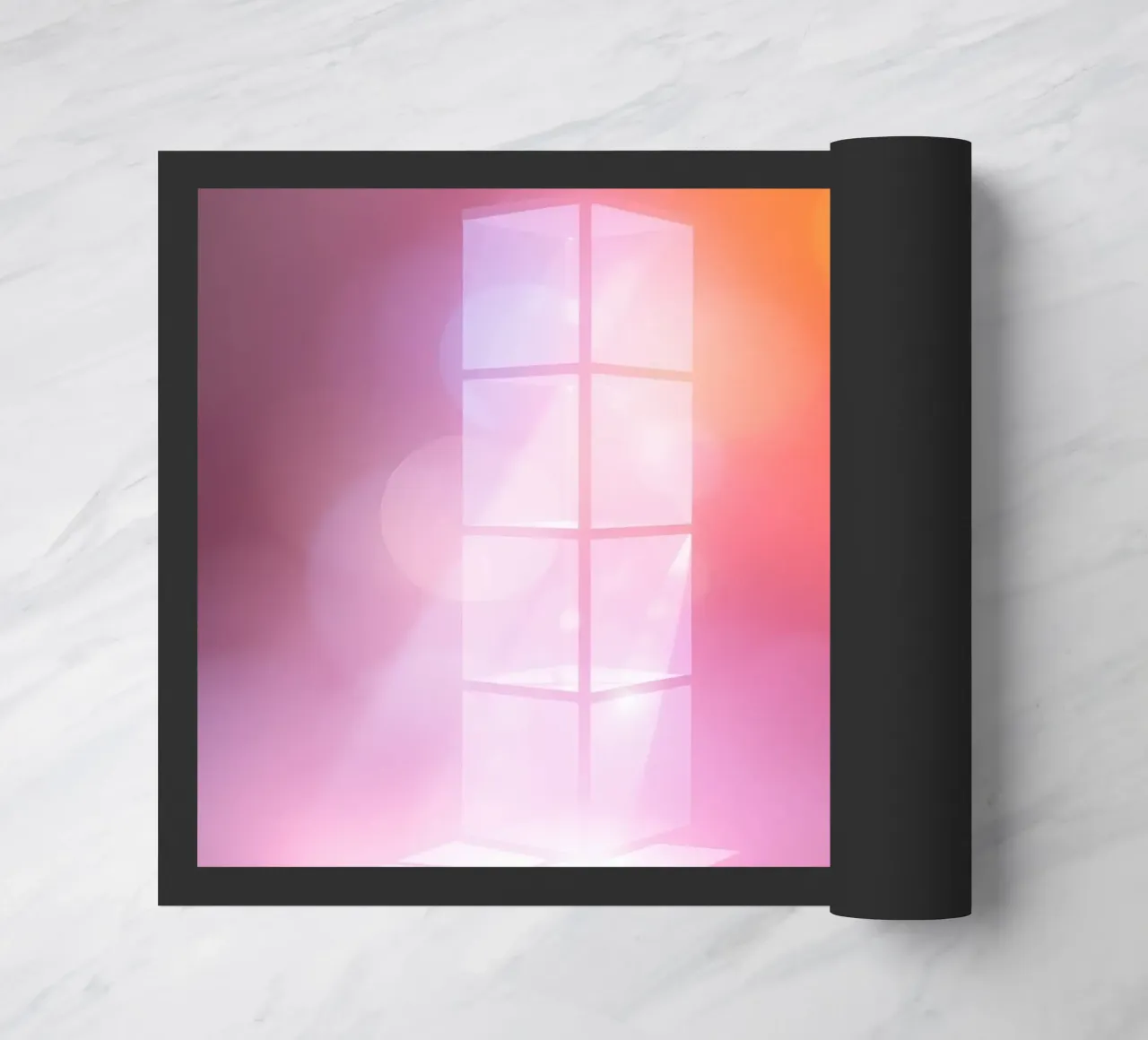 Vibrant illuminated structure in fog doormat by DesignDoodle