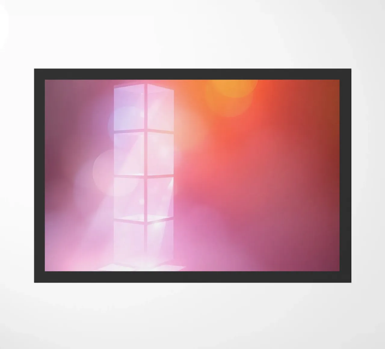 Vibrant illuminated structure in fog doormat by DesignDoodle