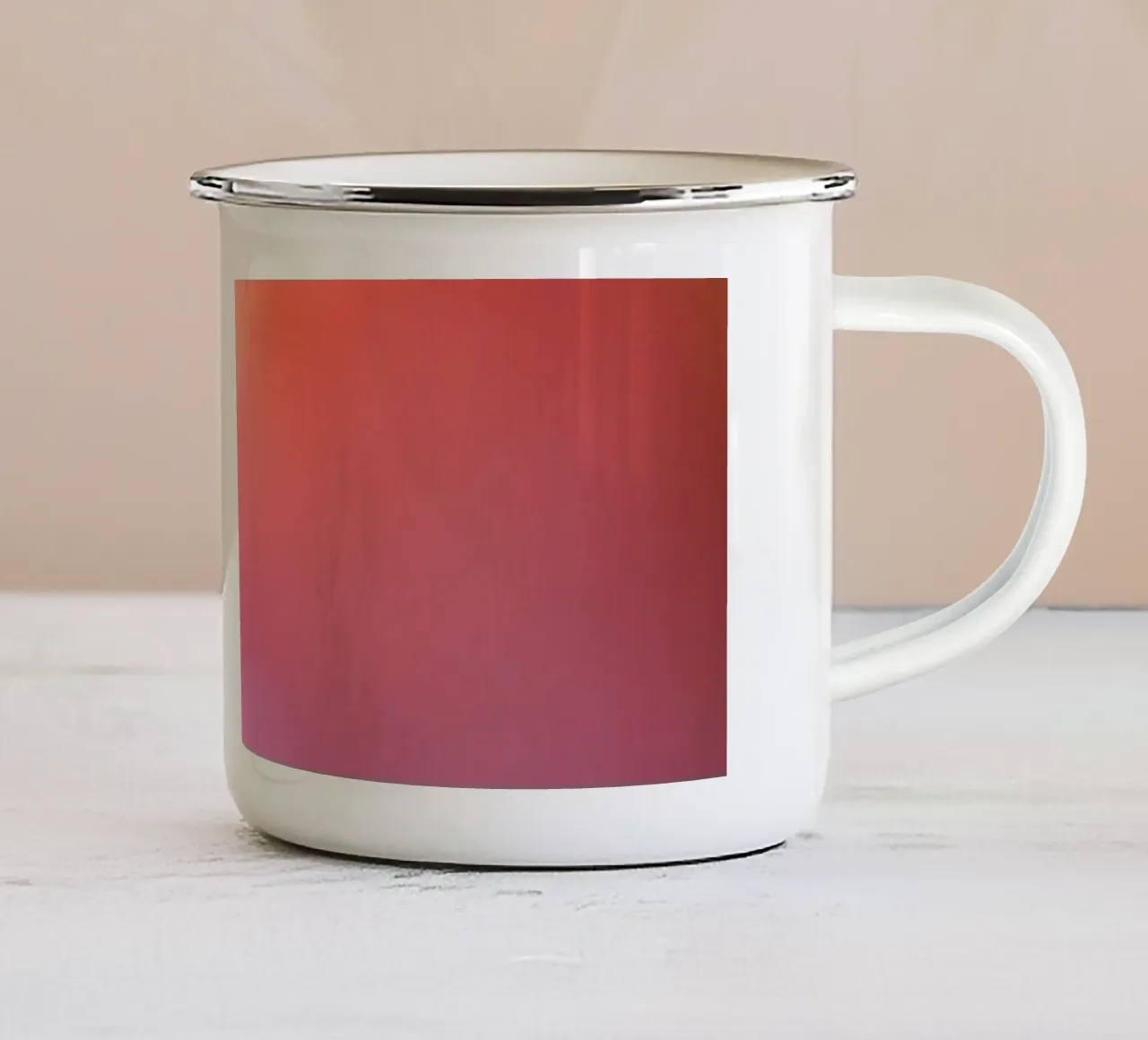 Vibrant illuminated structure in fog enamel mug by DesignDoodle