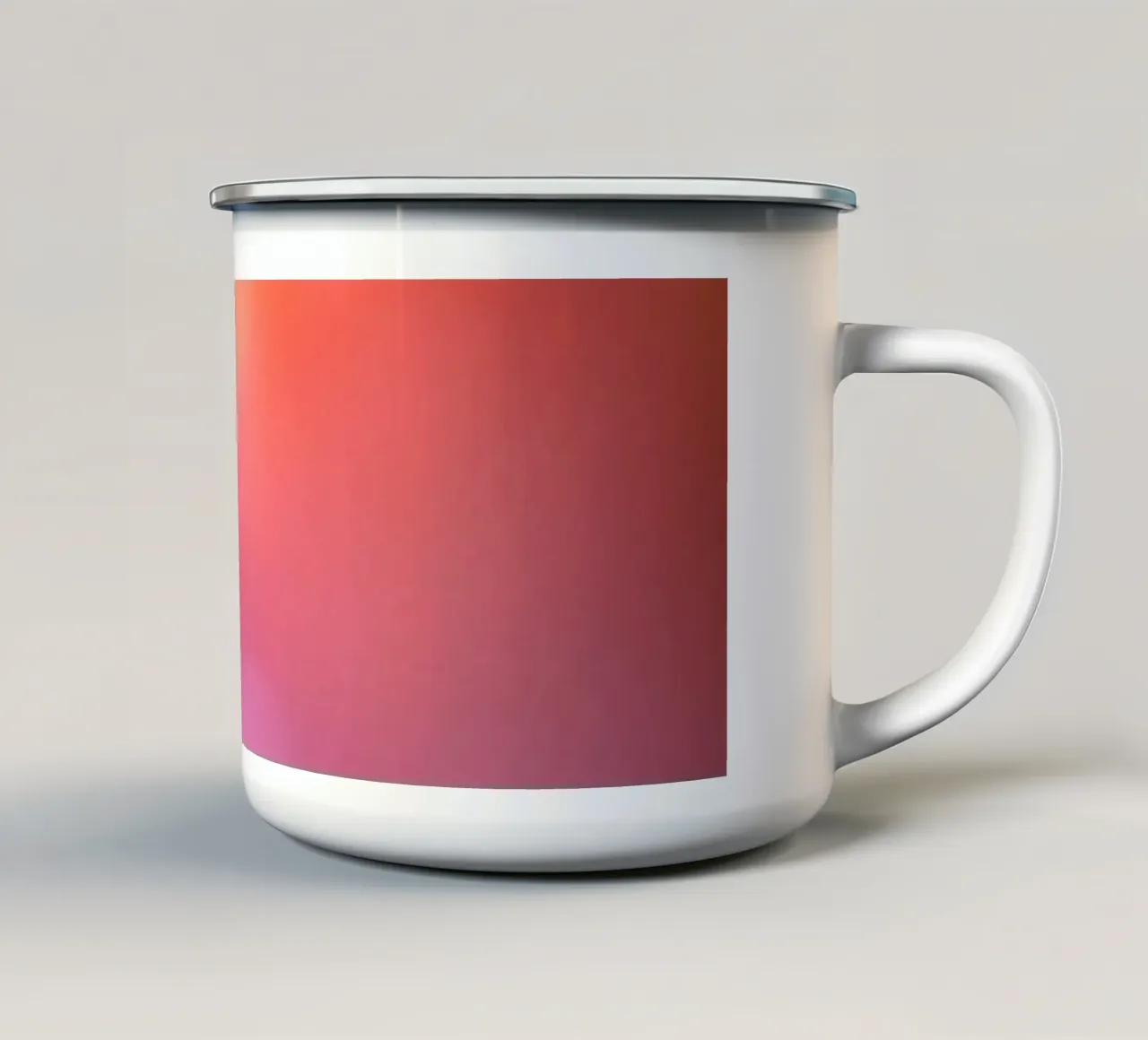 Vibrant illuminated structure in fog enamel mug by DesignDoodle