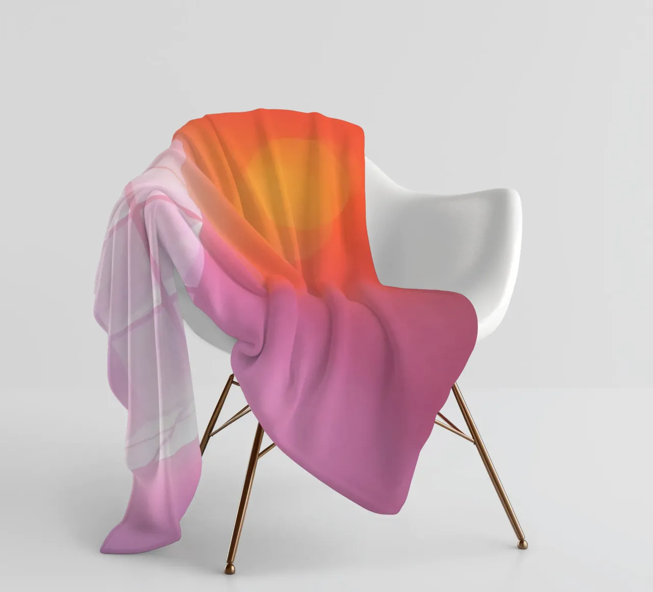 Vibrant illuminated structure in fog fleece blanket by DesignDoodle