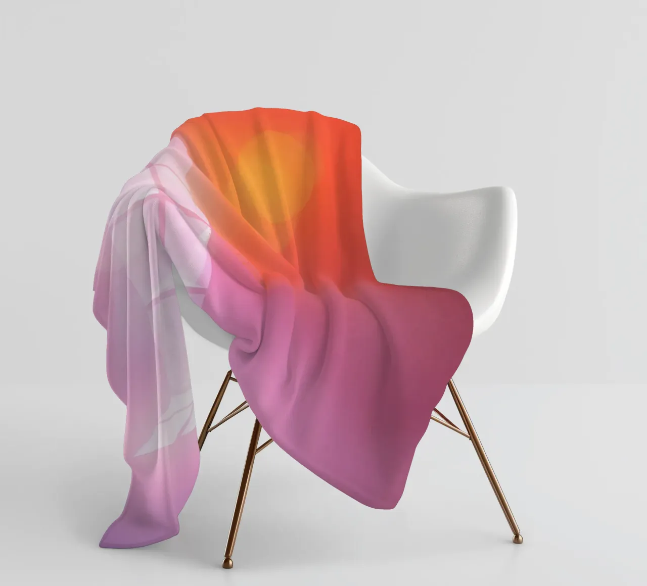 Vibrant illuminated structure in fog fleece blanket by DesignDoodle