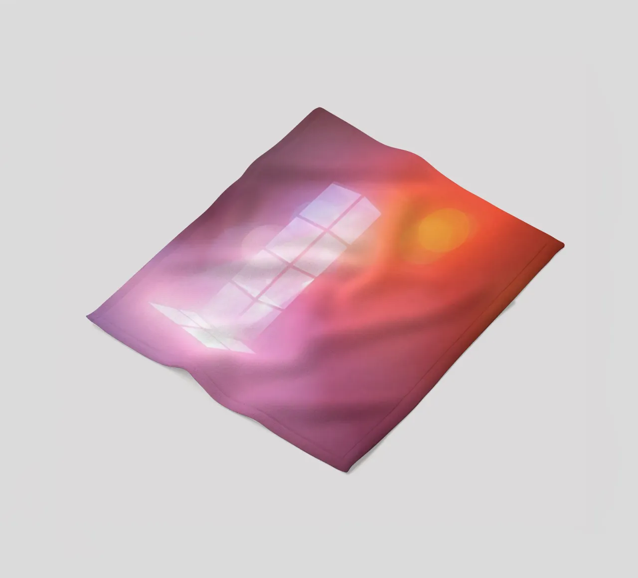 Vibrant illuminated structure in fog fleece blanket by DesignDoodle