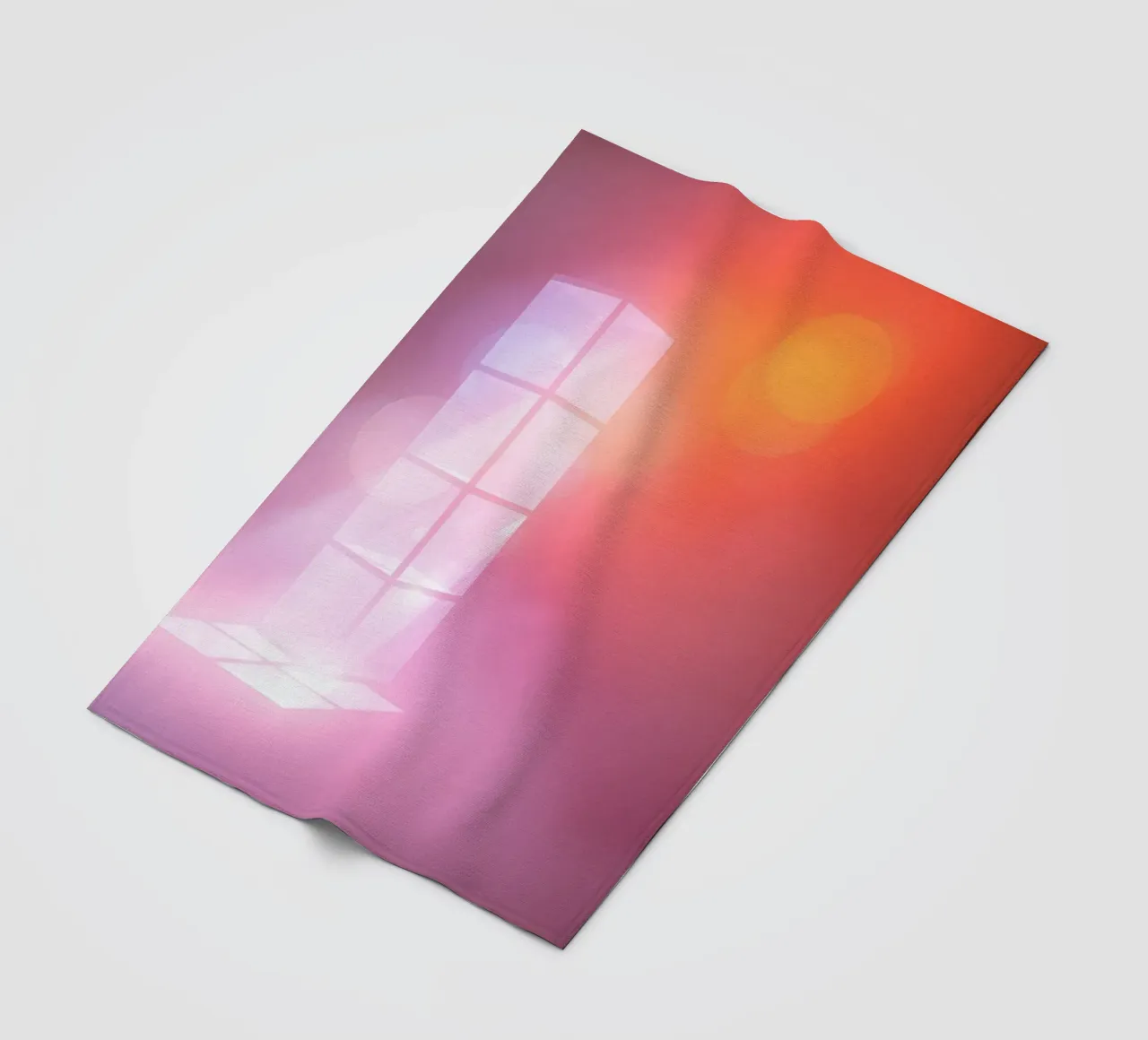 Vibrant illuminated structure in fog fleece blanket by DesignDoodle