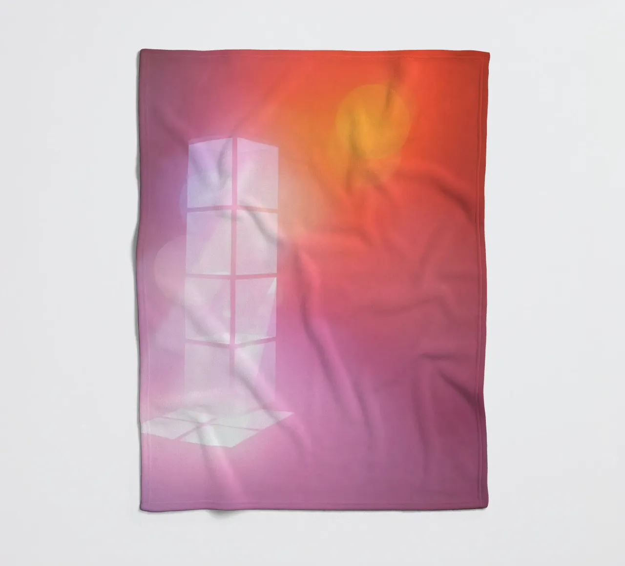 Vibrant illuminated structure in fog fleece blanket by DesignDoodle