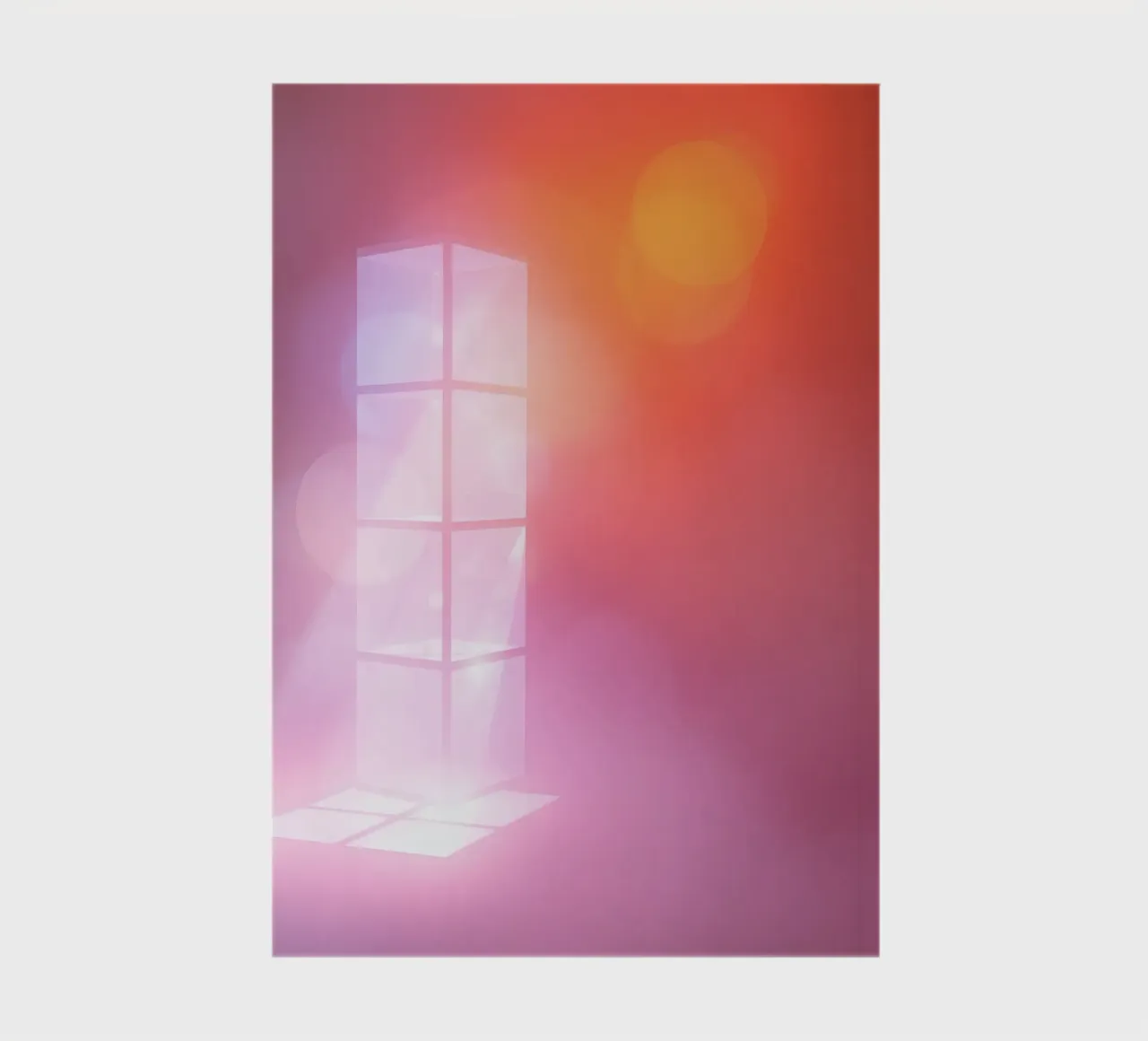 Vibrant illuminated structure in fog notebook by DesignDoodle