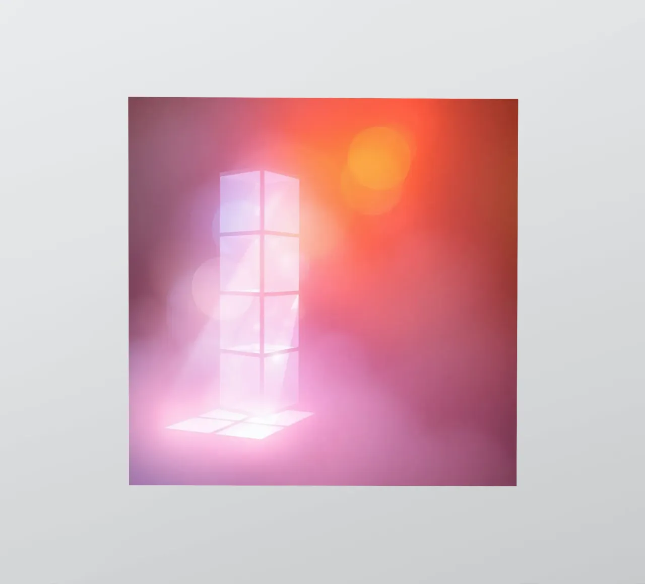 Vibrant illuminated structure in fog sticker by DesignDoodle