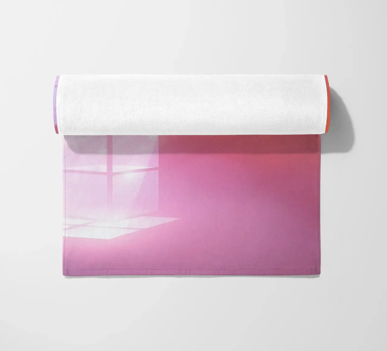 Vibrant illuminated structure in fog beach towel by DesignDoodle