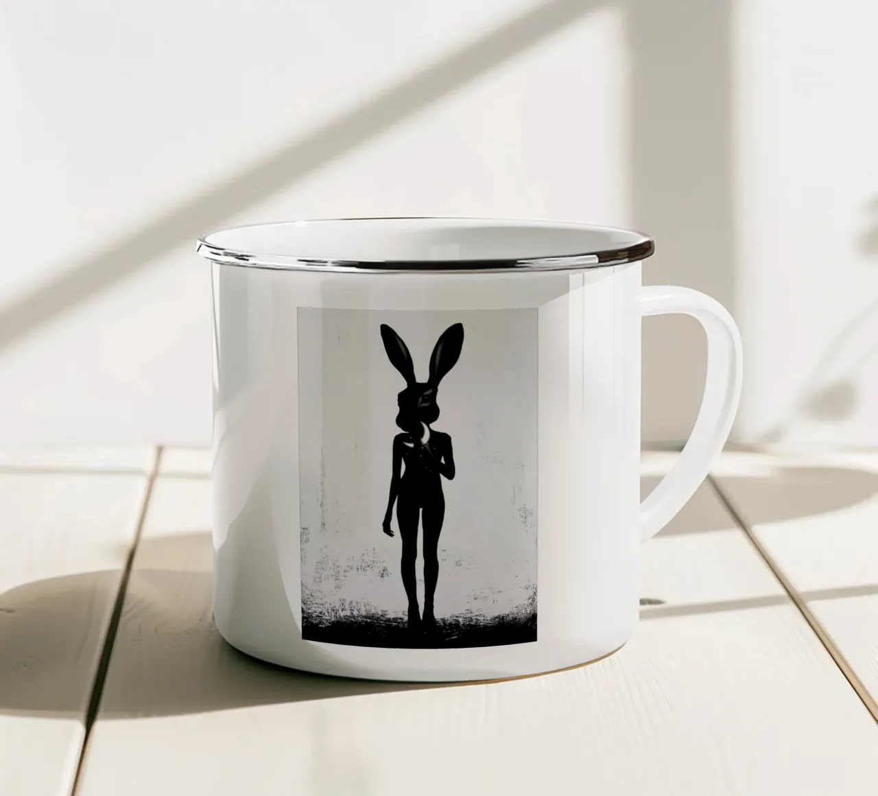 Lepus tazza in smalto da Ruben Ireland