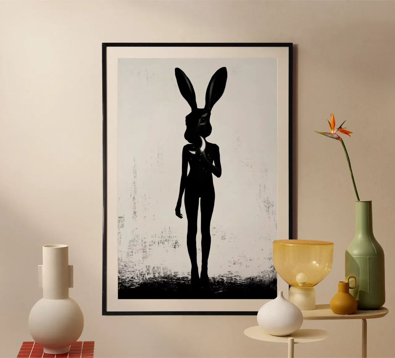 Lepus poster con telaio in alluminio da Ruben Ireland